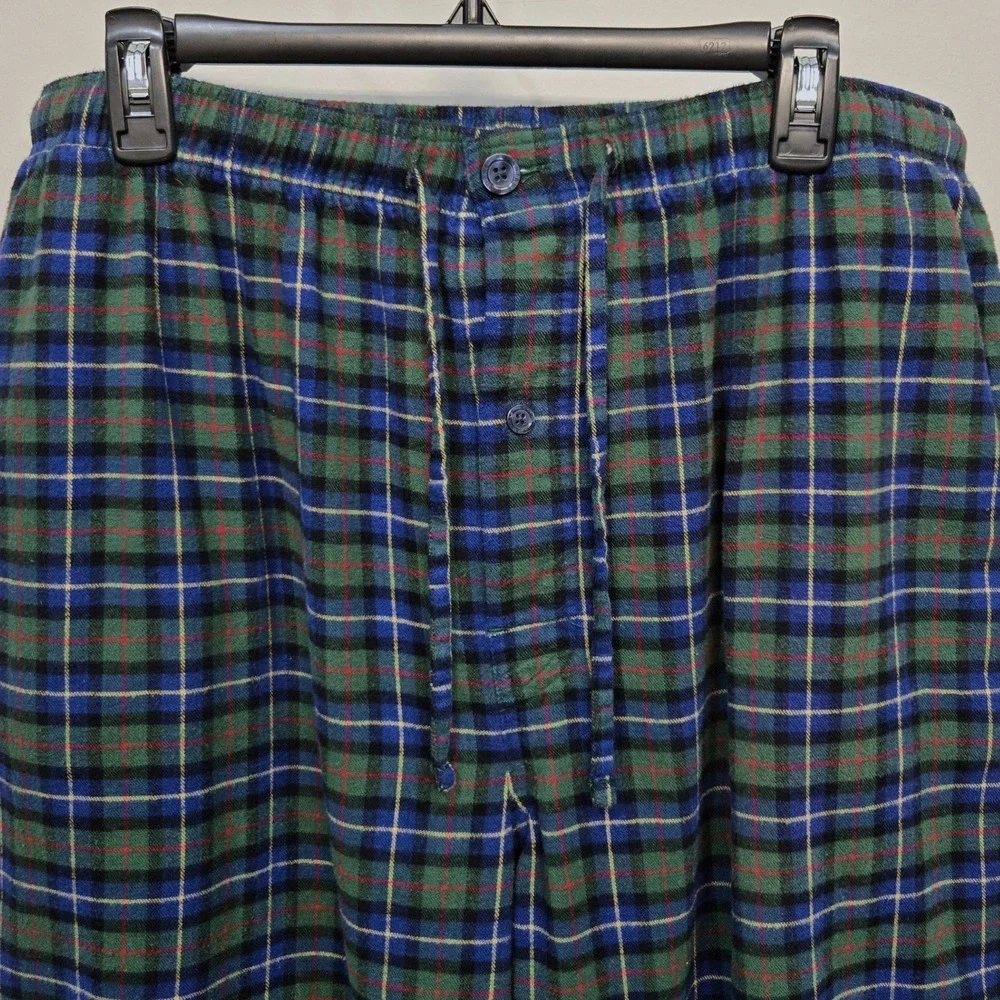Roundtree & Yorke Portuguese Flannel Pajama Set XL Plaid Cotton Heritage Grandpa